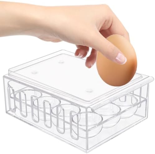 Refrigerator Egg Holder - Stackable 12/18 Egg Tray for Countertop
