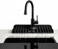 Kitchen Sink Splash Guard – 16" x 5.7" Silicone Faucet Mat with Secure