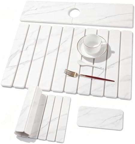 3 Pcs Large Stone Dish Drying Mat, Kitchen Counter