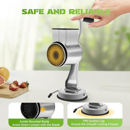 5-in-1 Stainless Steel Rotary Vegetable Grater