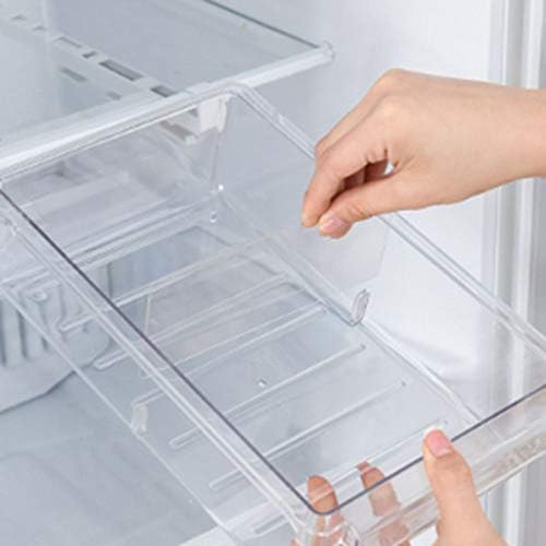 Refrigerator Organizer Bins - Fridge Pull Out Bins Snap on Drawer