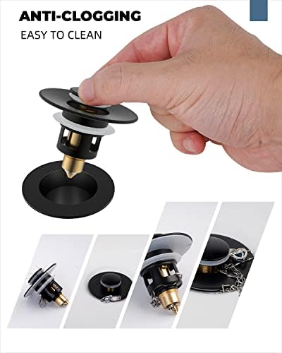 Hibbent All Metal Universal Bathroom Sink Stopper for 1.1''~2.3''