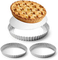 Hushee 2 Pack 9 Inch Tart Pan with Removable Bottom Non-Stick Carbon