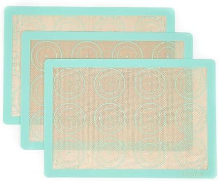 HAWOK Silicone Baking Mats, 14.2 x 9.8 Inch, 3 Pack