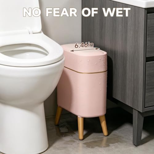 Automatic Bathroom Trash Can, Pink Gold