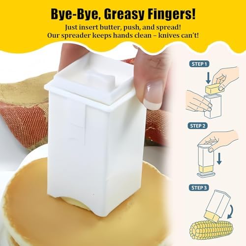3 Pack Plastic Butter Spreader Corn Cob with Cover Butter Spreader for