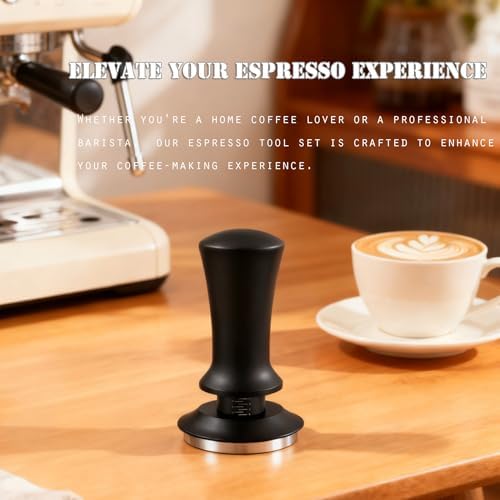 LeLehome 51mm Espresso Tamper Set, Calibrated Spring-Loaded Coffee