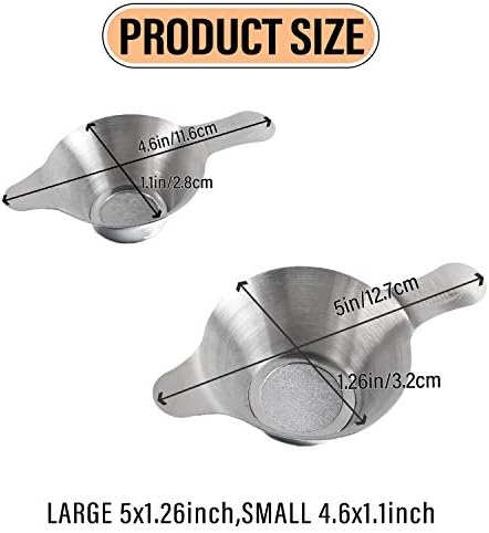 AUEAR, 2 Pack Different Size Stainless Steel Mini Strainer Fine Mesh