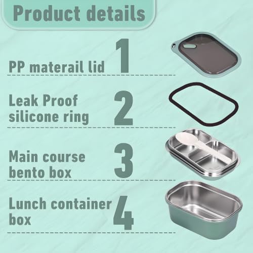 1200ml 2-Layer Hot Food Lunch Box with Spoon