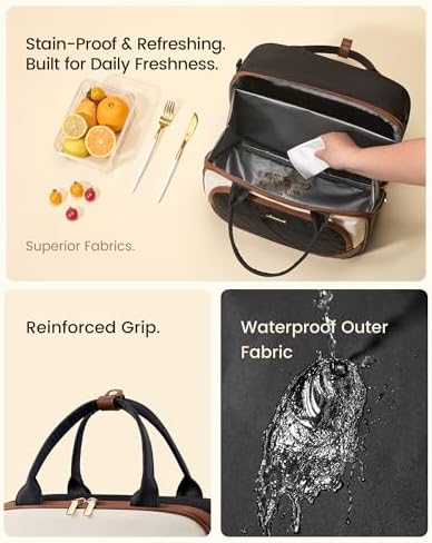 LOVEVOOK Insulated Lunch Bag for Women, Large