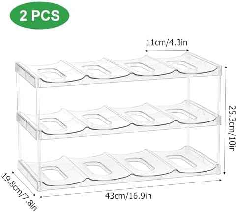 acDesign 2PCS 3 Tier Stackable Water Bottle Organizer, Large