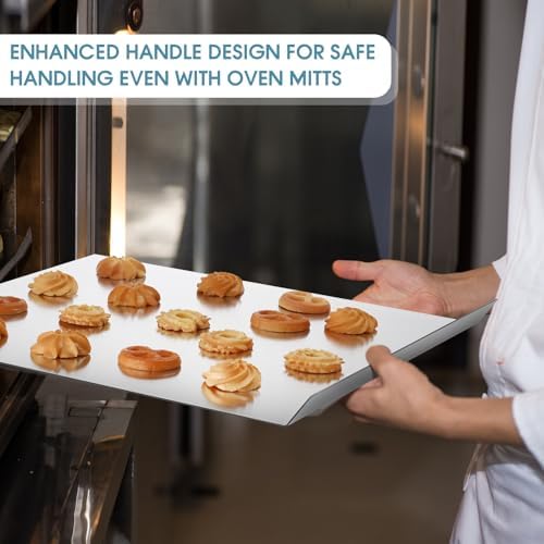 3 Pcs Large Flat Cookie Baking Sheets 13 x 16 Inch Aluminum Cookie