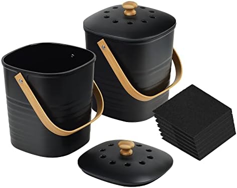 Impresa Compost Bins, 2 Pack, 1 Gallon