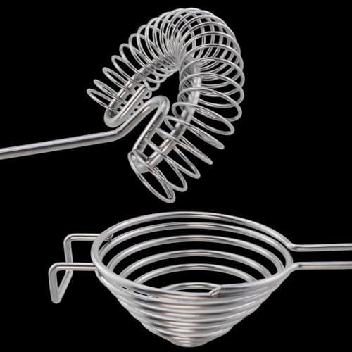 2PCS Egg Yolk White Separator Stainless Steel Spring Coil Mixer Dual