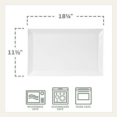 Everyday White Everyday Serving Platter, 18-Inch