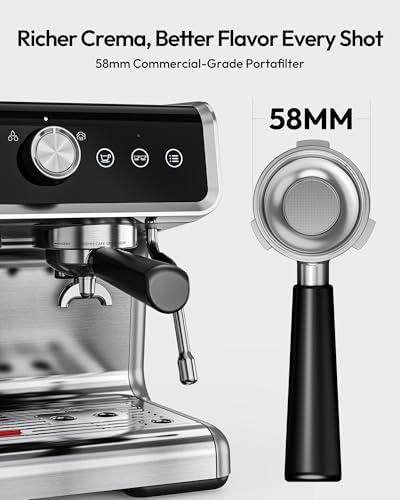 EUHOMY 20 Bar Espresso Machine with Grinder