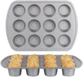 Deep Well Muffin Pan, 12-Cup, 2-Pack, 1.77-Inch Deep Cups