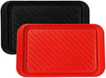 TP 17" x 10.5" Grilling Prep and Serve Trays, Set of 2, Black&Red