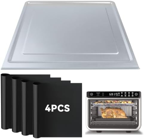 4 Pcs Liners and 1 Pack Replacement Crumb Tray Pan for Ninja DT201