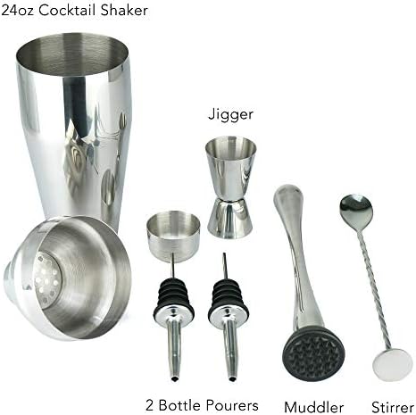 PG Professional Bartender Kit - 6PC Premium Cocktail Stainless Steel