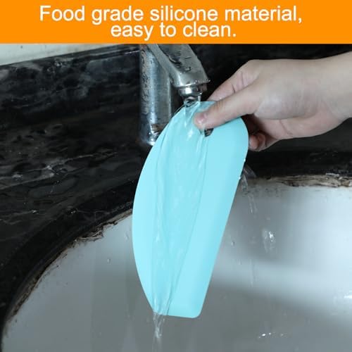 2pcs Silicone Dough Scraper, Flexible Curved Edge Bench Scraper &