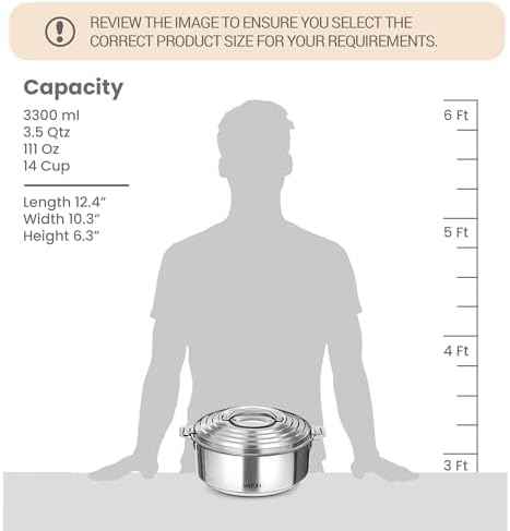 Milton Large Casserole 111 oz (3.5 qt) PU Insulated Hot Pot for Food