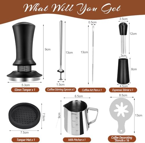 22 PCS Coffee Tamper Set, Espresso Accessories Tampers kit Barista