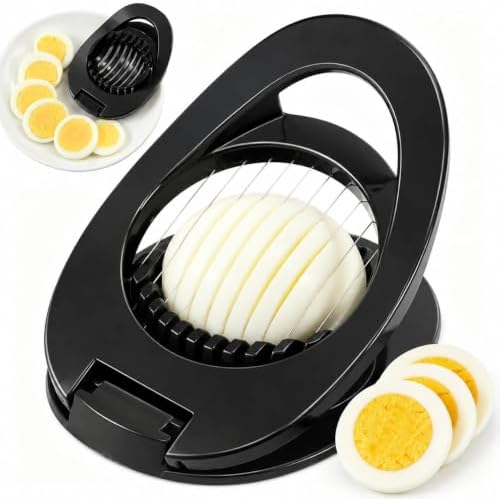 NOVANO Stainless Steel Wire Egg Cutter, Hard Boiled Egg Slicing