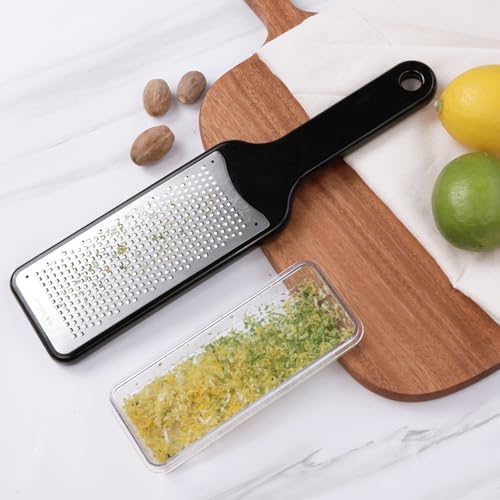 LHS Citrus Lemon Zester & Cheese Grater with Container - Zester Grater