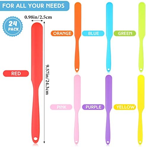 Lasnten 24-Piece Silicone Spatulas Set, Heat Resistant