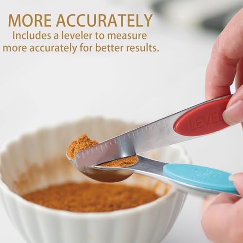 12 PCS Measuring Cups and Spoons Set Stainless Steel, 5 Measuring Cups