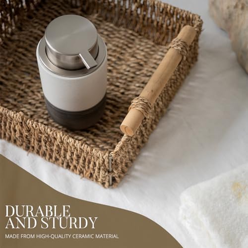 EMPO Ceramic Embossed Press Foam Hand Soap Dispenser - 300ml Large