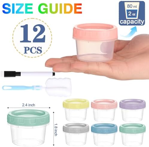 Yomarket 12pcs 2 oz Salad Dressing Container To Go Small Sauce
