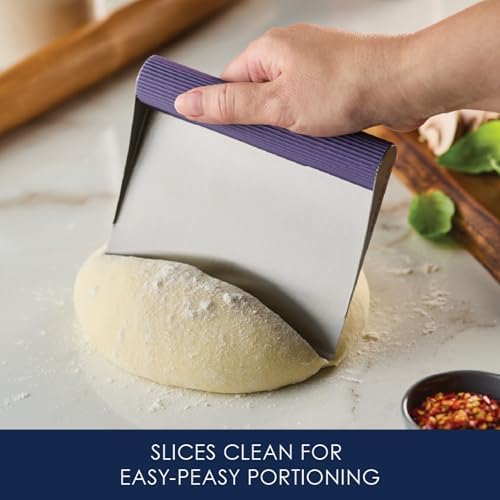 Rachael Ray Stainless Steel Pastry Scraper, Purple