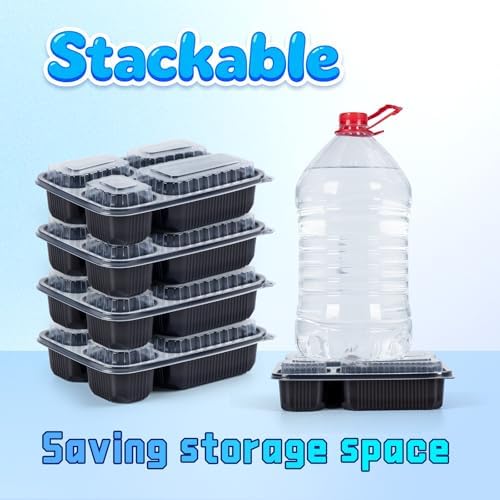 YANGRUI Meal Prep Containers 40 Pack 34 oz - Shrink-Wrapped No