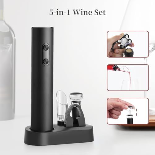 Electric Wine Opener, Battery Operated Wine Bottle Corkscrew Opener