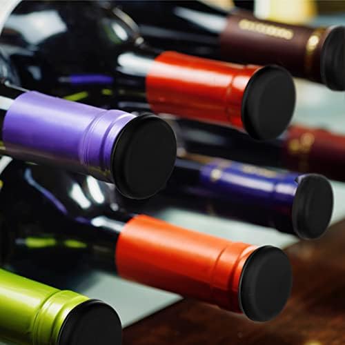 Yookeer 8 Pack Silicone Wine Stoppers for Glass Bottles Beer, Black