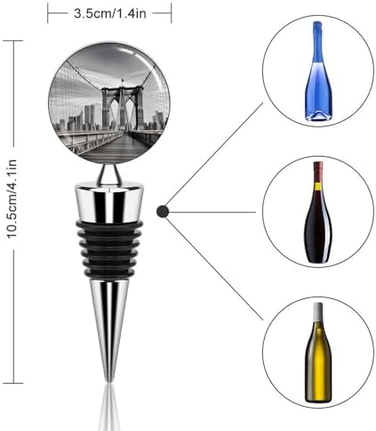 Brooklyn Bridge Wine Stopper Vacuum Alloy Wine Bottle Stopper Reusable