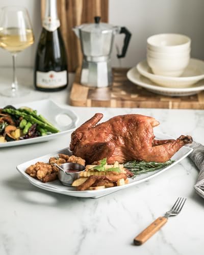 LAUCHUH Turkey Platter for Thanksgiving, 16 inch Serving Tray with