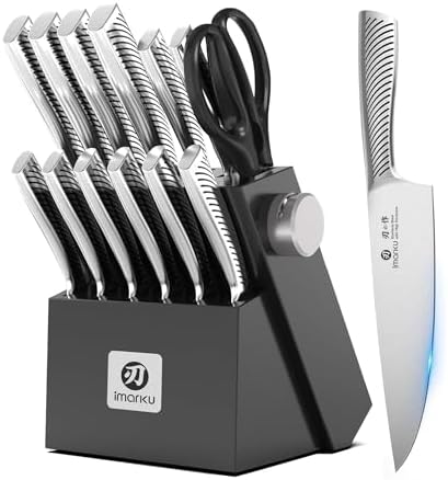 imarku 14-Piece High-Carbon Stainless Steel Knife Set