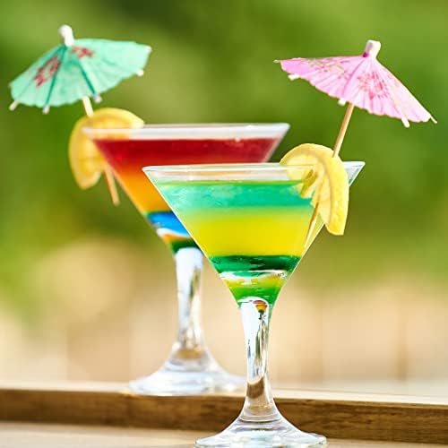[200 Pcs] Cocktail Drink Umbrella Picks Toothpicks - Mini Paper