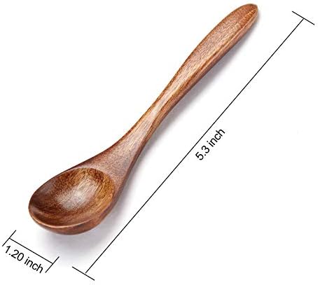 Sevensun Small Wooden Teaspoon, 6pcs Serving Wooden Utensils For