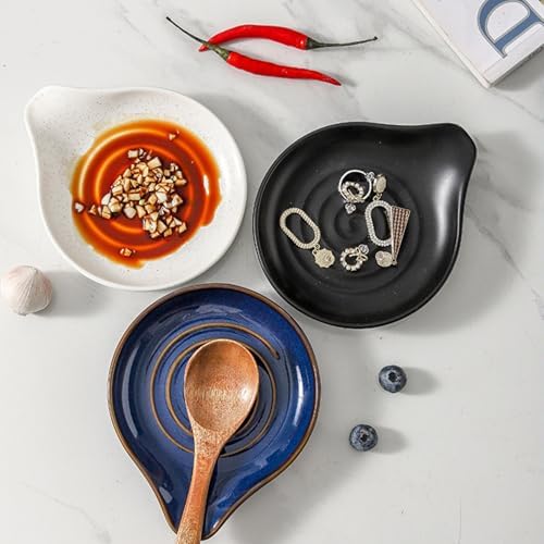 Spoon Rest for Stove Top, Ceramic Spoon Holder for Kitchen Counter