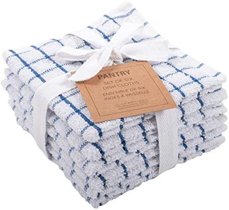 KAF Home Pantry 100% Cotton Checkered Grid Dish Cloths | Set of 6, 12