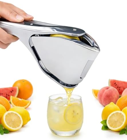 Silver Manual Lemon Squeezer, Handheld Citrus Press