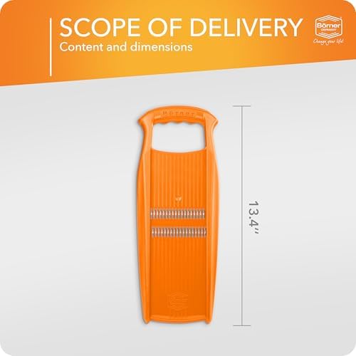 BORNER Roko PowerLine Vegetable Grater, Orange