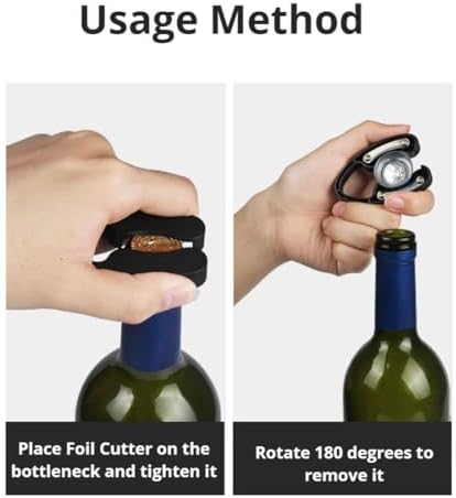 2 PACK Vacuum Wine Stopper with 2 PACK Wine Foil Cutter Tool, Wine