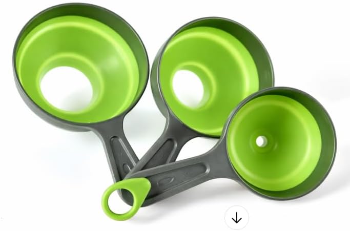 Collapsible Funnel Set of 3 – Food Grade Silicone Canning Funnels for