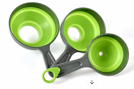 Collapsible Funnel Set of 3 – Food Grade Silicone Canning Funnels by TEN73