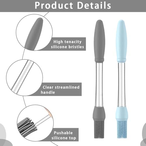 4 Pack Silicone Basting Brush for Cooking, Heat Resistant Pastry